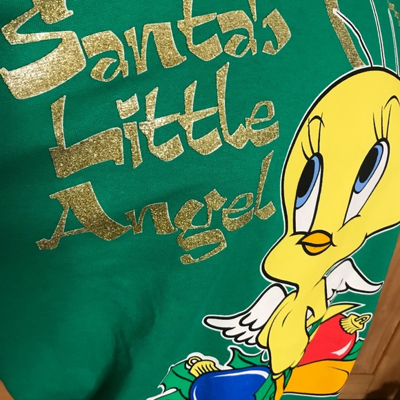Vintage 90s Christmas Tweety Bird Santa’s little Angel NWT - Picture 6 of 15